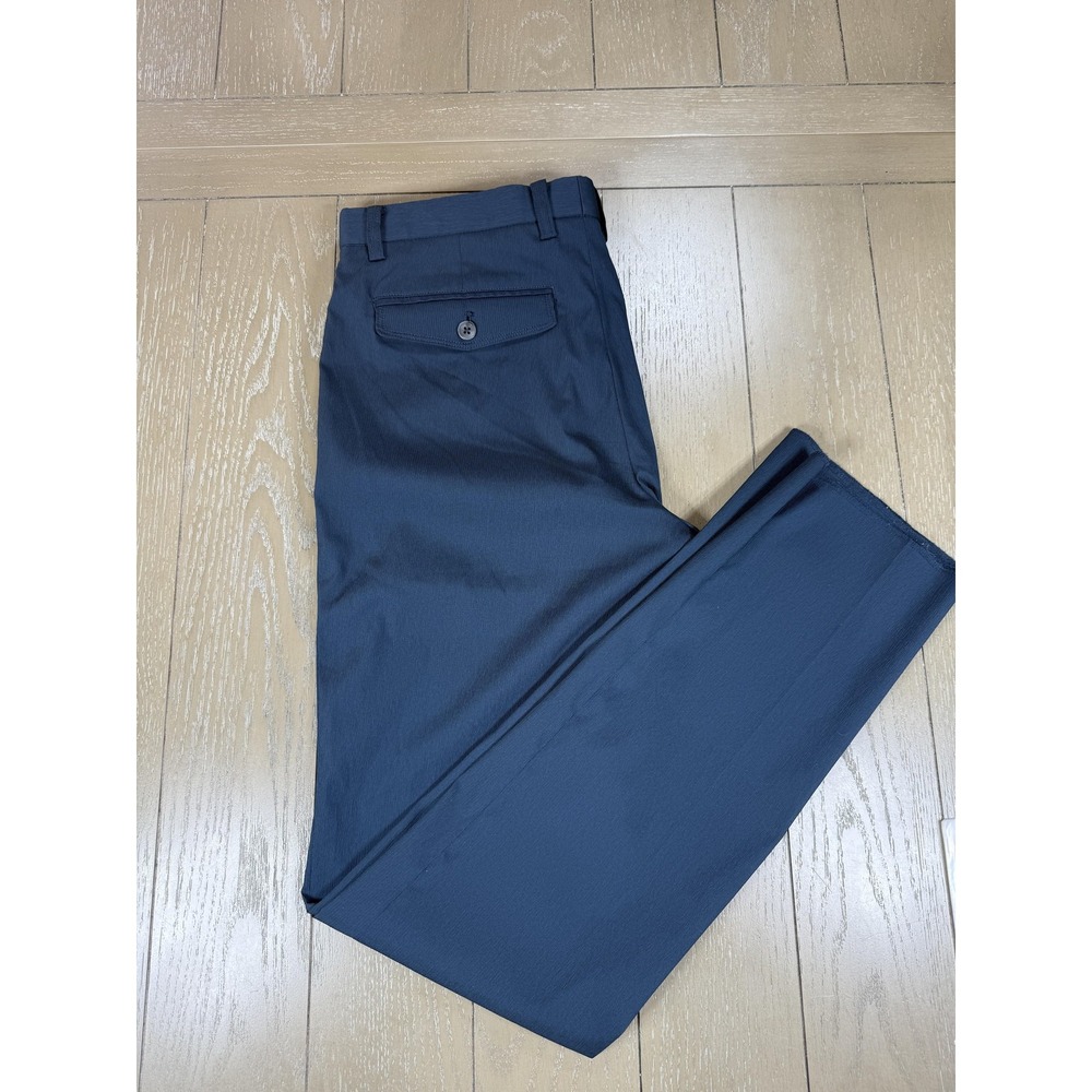 Louis Castel Pants Mens 32x32 Blue‎ Polyester Chino Golf Straight Leg Casual
